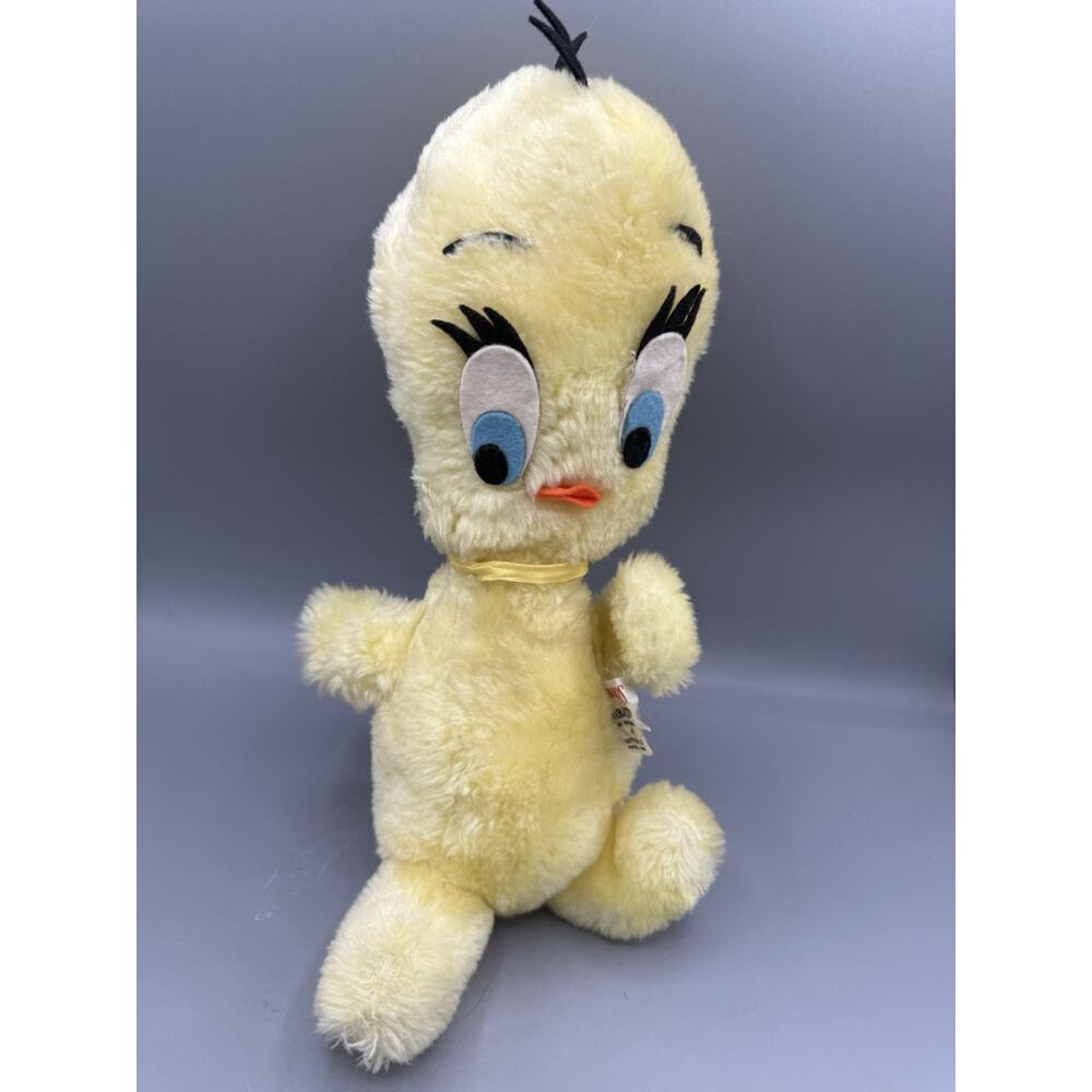 Vintage Tweety Bird Plush Warner Bros Looney Tunes Yellow Stuffed Animal 10”